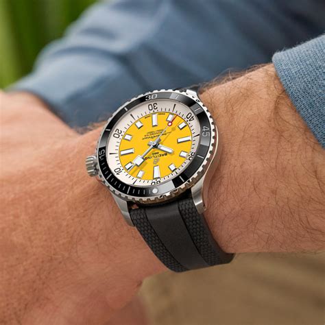 breitling superocean yellow dial for sale|pre owned breitling superocean.